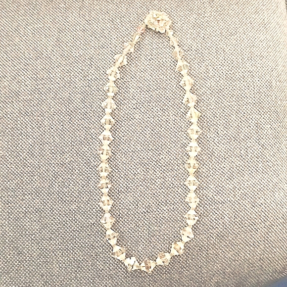 Vtg Estate Facetted AB Chrystal necklace - Picture 1 of 13